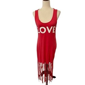 Silence of the Bees LOVE Fringe Bottom Casual Dress